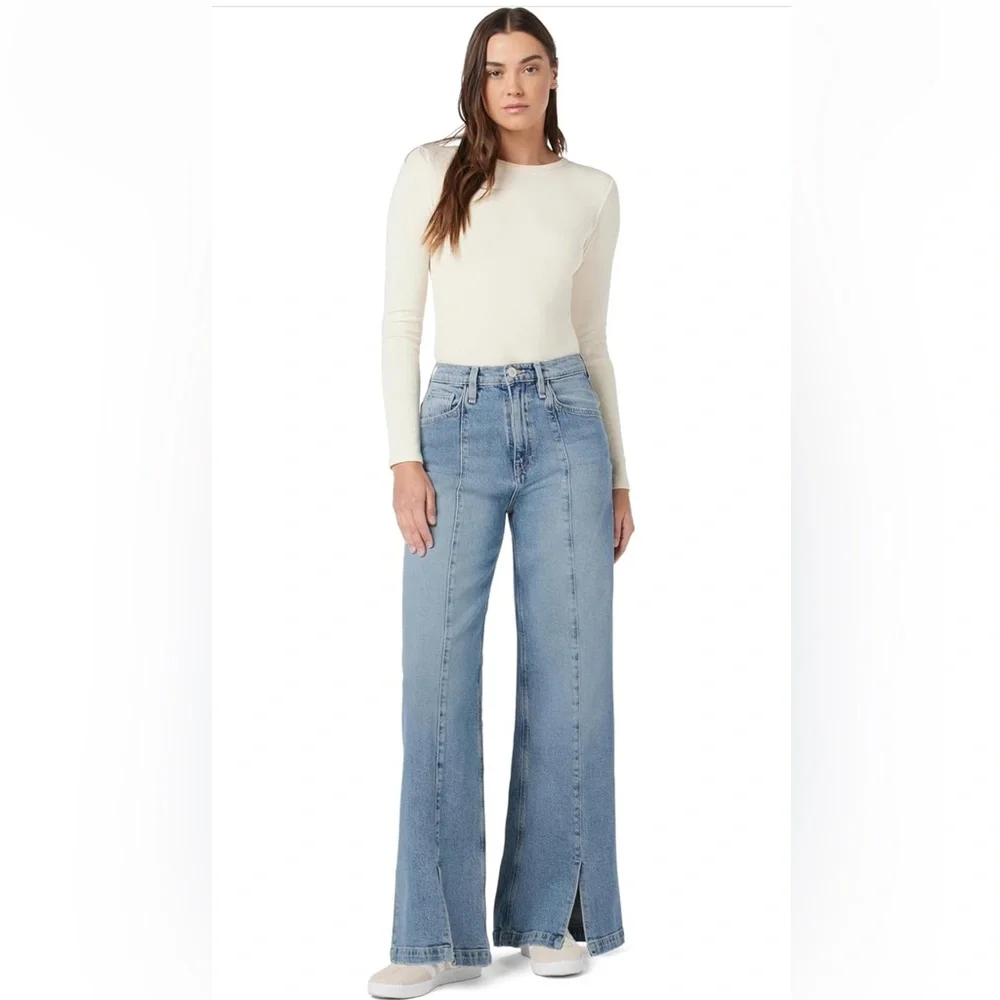 NWT Hudson Size 26 Women's James High Rise Wide Leg Jeans: Caribbean Breeze - Picture 1 of 16